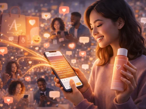 Influencer engaging with followers online