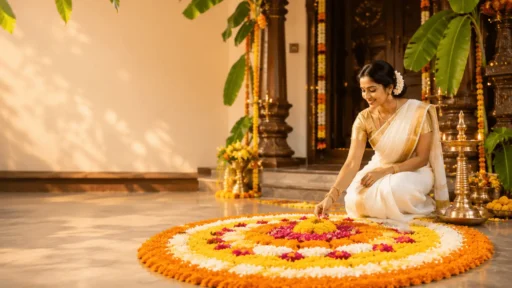 Heartfelt Onam festival quotes and captions celebrating togetherness, Kerala traditions, festive joy, and cherished memories