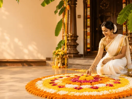 Heartfelt Onam festival quotes and captions celebrating togetherness, Kerala traditions, festive joy, and cherished memories